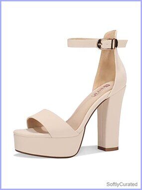 Platform Chunky High Heel Sandals Open Toe Ankle Strap Dress